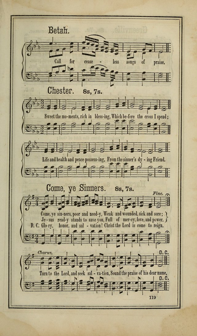 The Voice of melody: a choice collection of hymn tunes for choirs, prayer-meetings, congregations, and family use page 119