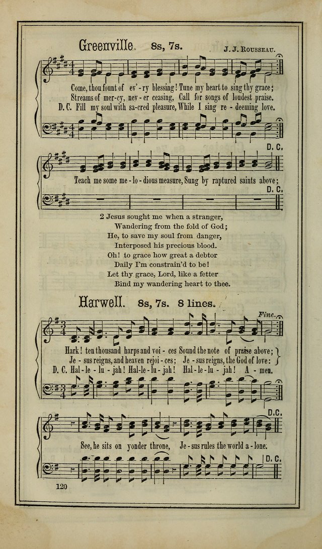 The Voice of melody: a choice collection of hymn tunes for choirs, prayer-meetings, congregations, and family use page 120