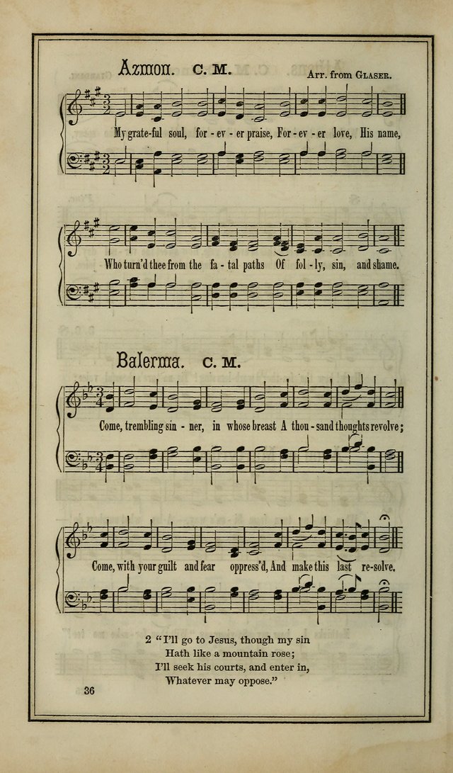 The Voice of melody: a choice collection of hymn tunes for choirs, prayer-meetings, congregations, and family use page 36