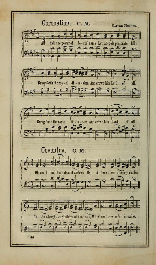 The Voice of melody: a choice collection of hymn tunes for choirs, prayer-meetings, congregations, and family use page 44