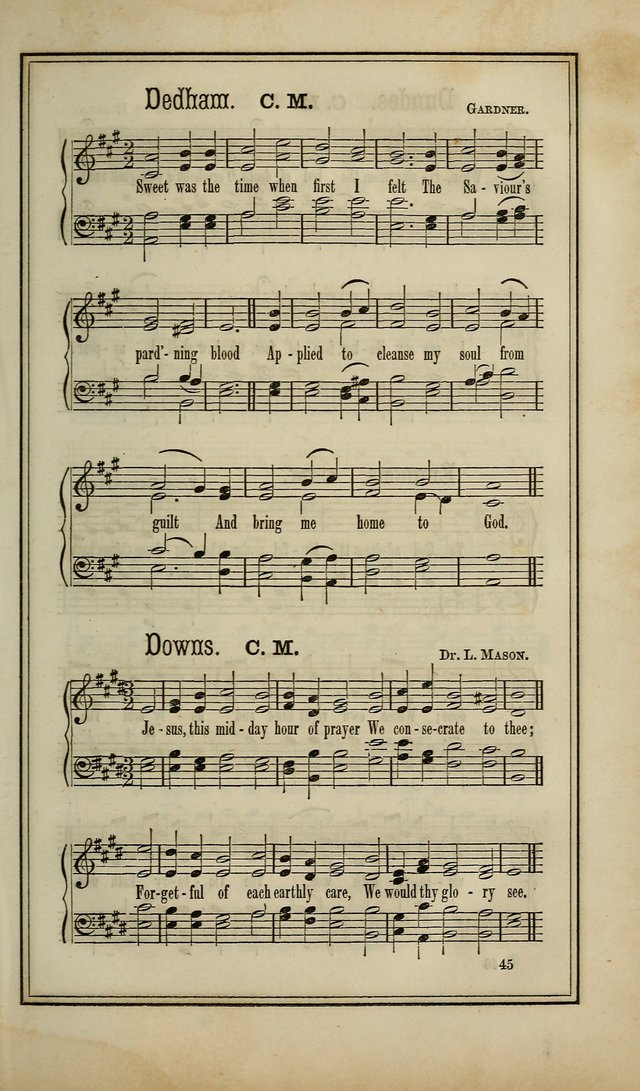 The Voice of melody: a choice collection of hymn tunes for choirs, prayer-meetings, congregations, and family use page 45