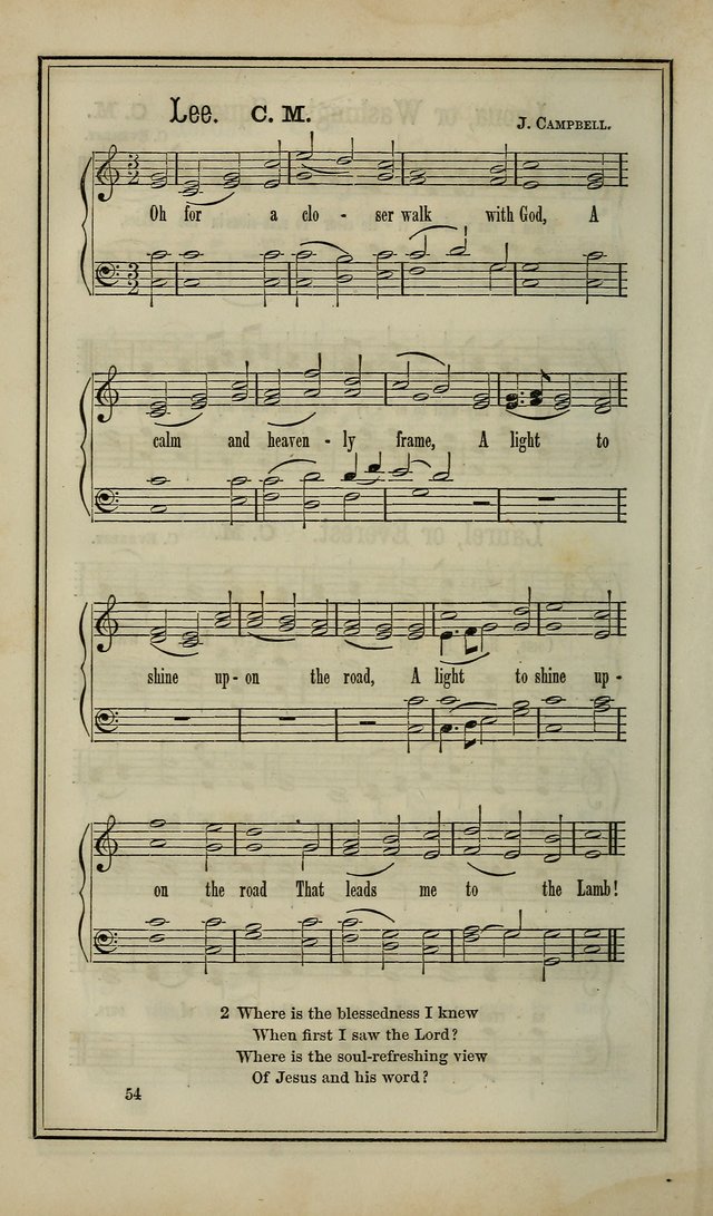 The Voice of melody: a choice collection of hymn tunes for choirs, prayer-meetings, congregations, and family use page 54