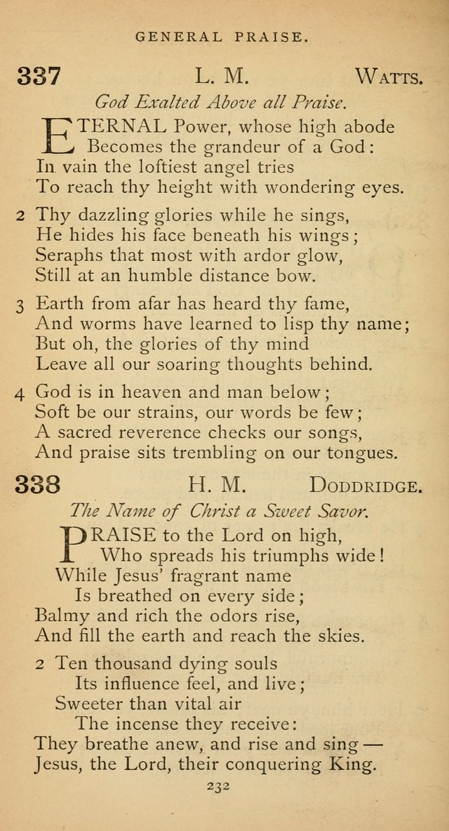 The Voice of Praise: a collection of hymns for the use of the Methodist Church page 232