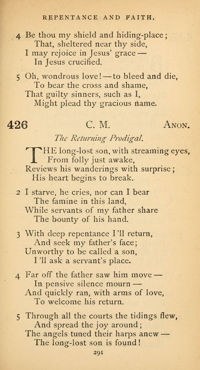 The Voice of Praise: a collection of hymns for the use of the Methodist Church page 291