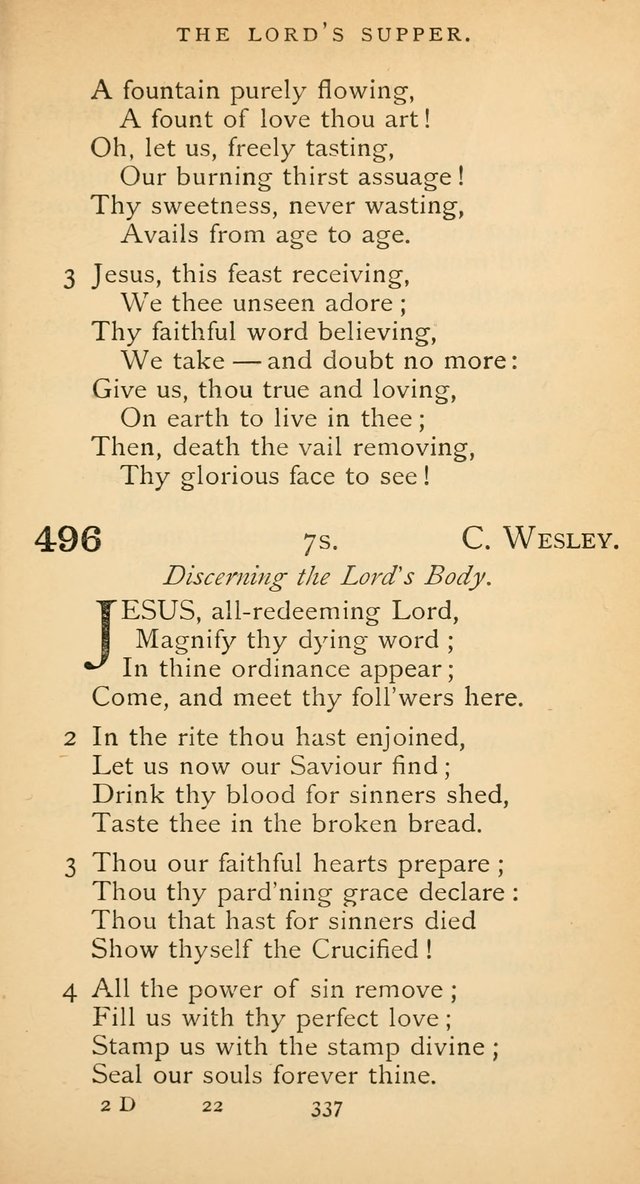 The Voice of Praise: a collection of hymns for the use of the Methodist Church page 337