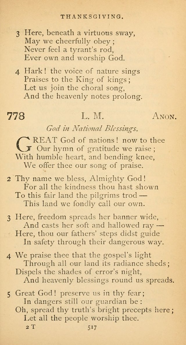 The Voice of Praise: a collection of hymns for the use of the Methodist Church page 517