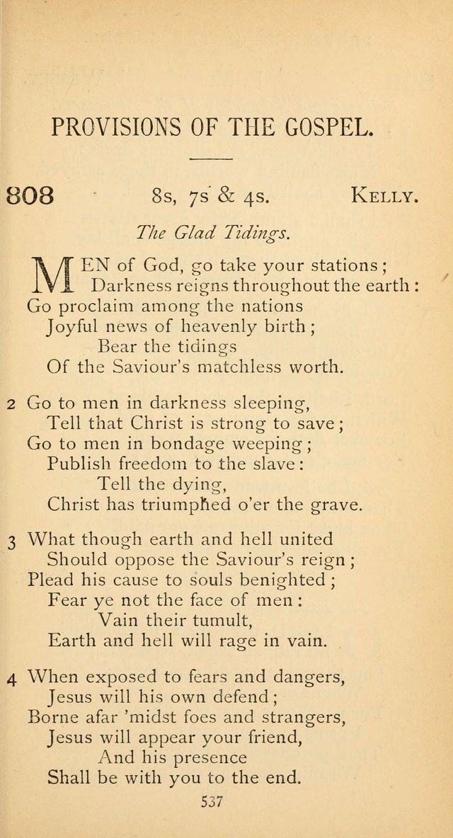 The Voice of Praise: a collection of hymns for the use of the Methodist Church page 537