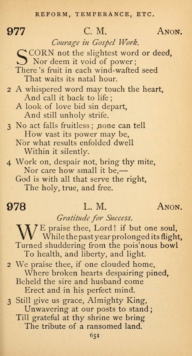 The Voice of Praise: a collection of hymns for the use of the Methodist Church page 651