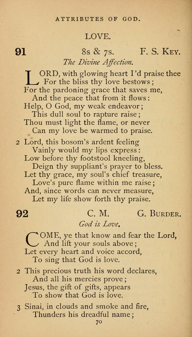 The Voice of Praise: a collection of hymns for the use of the Methodist Church page 70