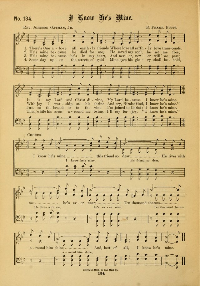 The Voice of Praise: a compilation of the very best sacred songs for use in Sunday Schools and praise services page 134