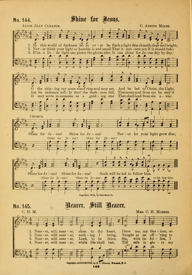 The Voice of Praise: a compilation of the very best sacred songs for use in Sunday Schools and praise services page 142