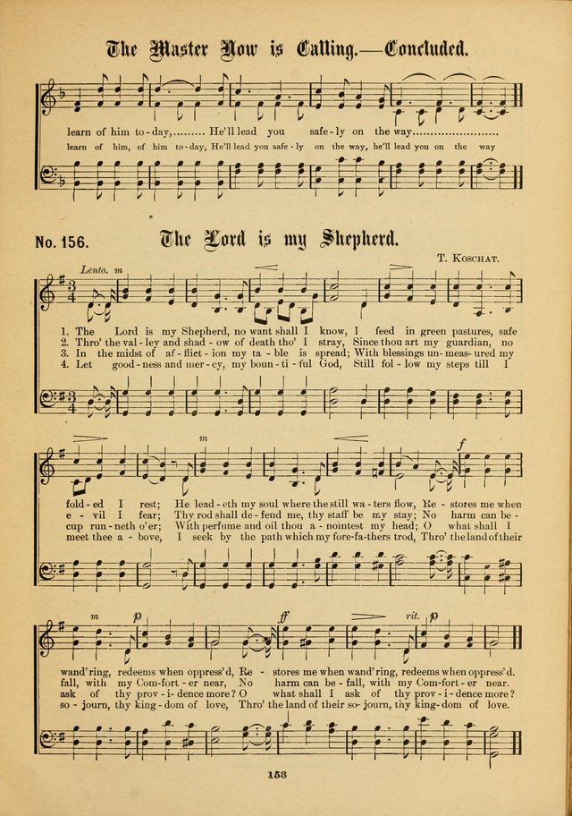 The Voice of Praise: a compilation of the very best sacred songs for use in Sunday Schools and praise services page 153