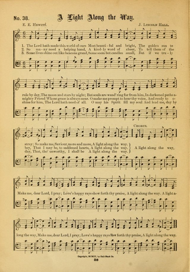 The Voice of Praise: a compilation of the very best sacred songs for use in Sunday Schools and praise services page 38