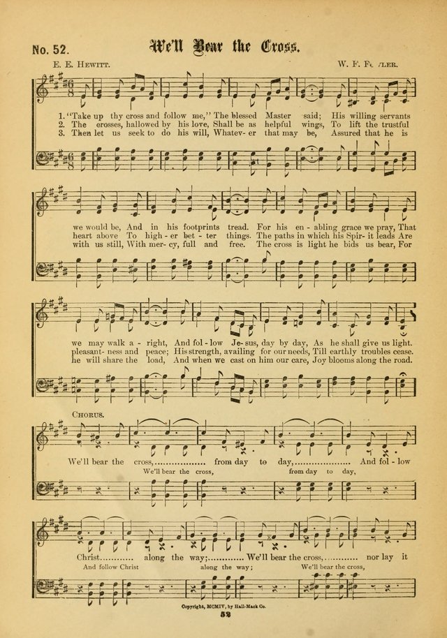 The Voice of Praise: a compilation of the very best sacred songs for use in Sunday Schools and praise services page 52