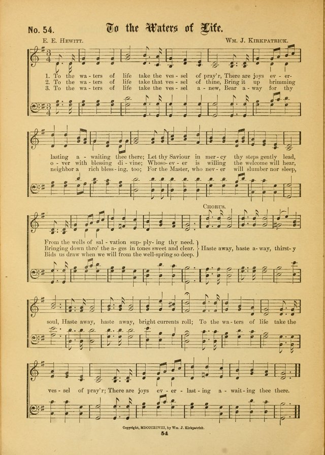 The Voice of Praise: a compilation of the very best sacred songs for use in Sunday Schools and praise services page 54