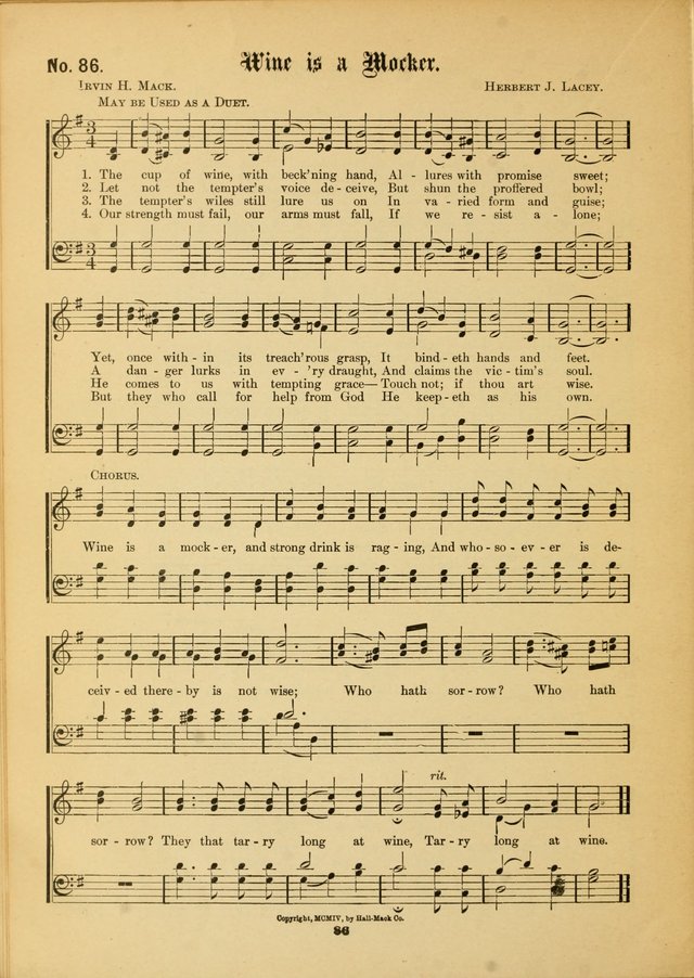 The Voice of Praise: a compilation of the very best sacred songs for use in Sunday Schools and praise services page 86