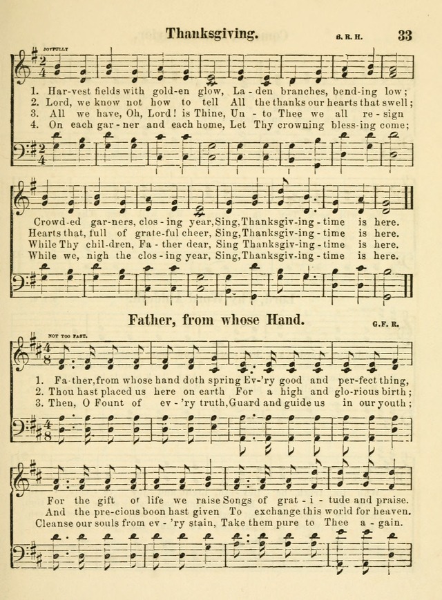 The Welcome: a book of hymns, songs and lessons for the children of the New Church (3rd ed.) page 33