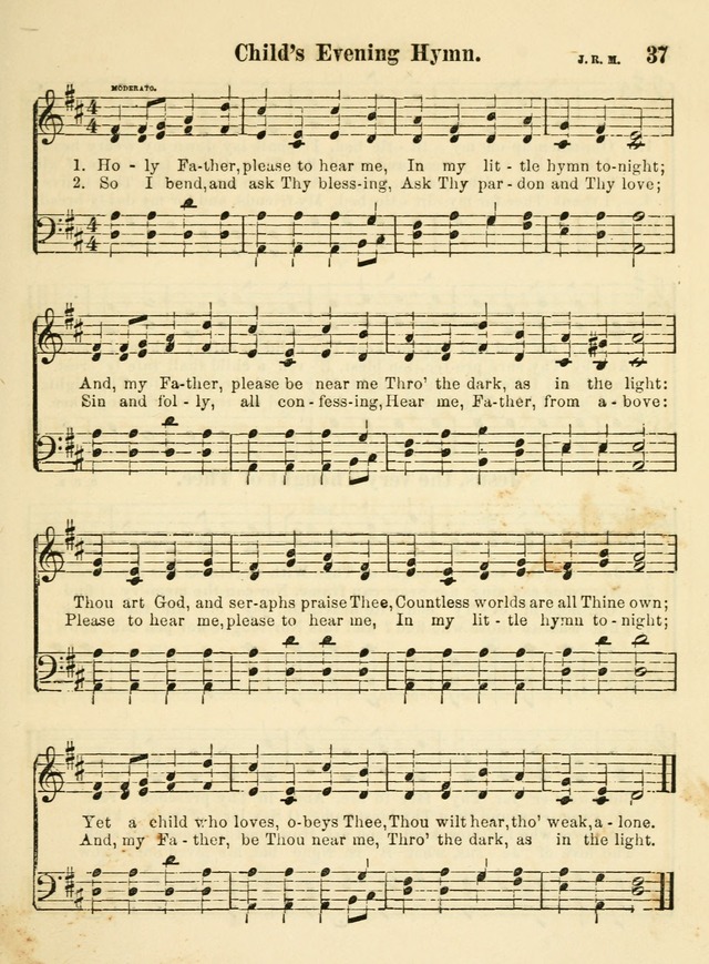 The Welcome: a book of hymns, songs and lessons for the children of the New Church (3rd ed.) page 37