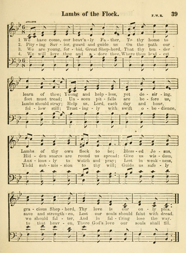 The Welcome: a book of hymns, songs and lessons for the children of the New Church (3rd ed.) page 39
