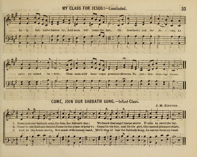 The Welcome: a collection of songs, hymns, chants, anthems and choruses,for the Sabbath school and home sircle page 33