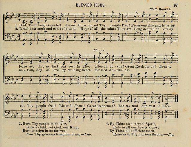 The Welcome: a collection of songs, hymns, chants, anthems and choruses,for the Sabbath school and home sircle page 97