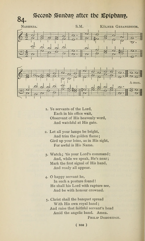 The Westminster Abbey Hymn-Book: compiled under the authority of the dean of Westminster page 102
