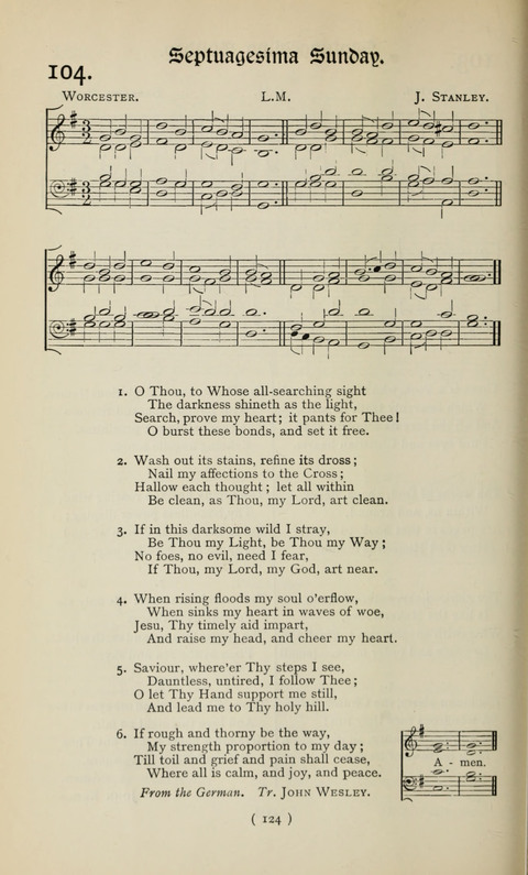 The Westminster Abbey Hymn-Book: compiled under the authority of the dean of Westminster page 124