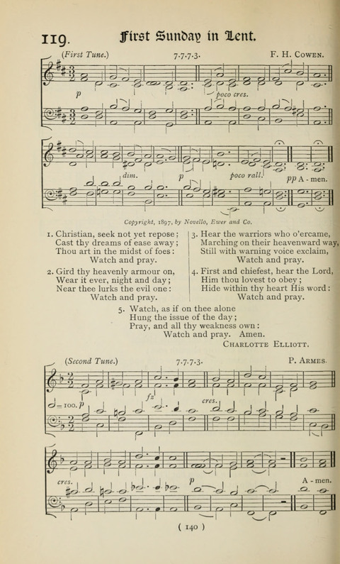 The Westminster Abbey Hymn-Book: compiled under the authority of the dean of Westminster page 140