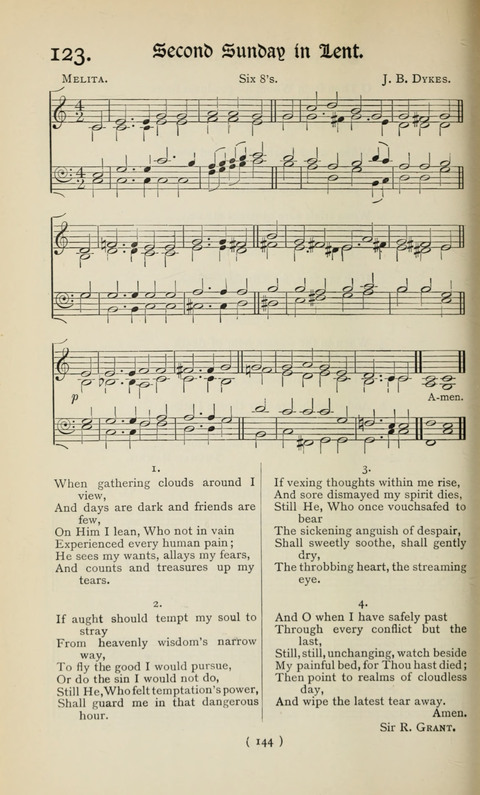 The Westminster Abbey Hymn-Book: compiled under the authority of the dean of Westminster page 144