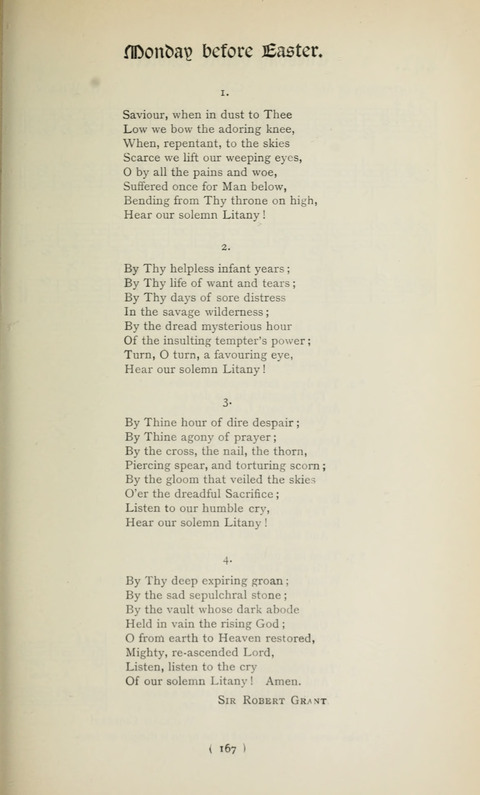 The Westminster Abbey Hymn-Book: compiled under the authority of the dean of Westminster page 167
