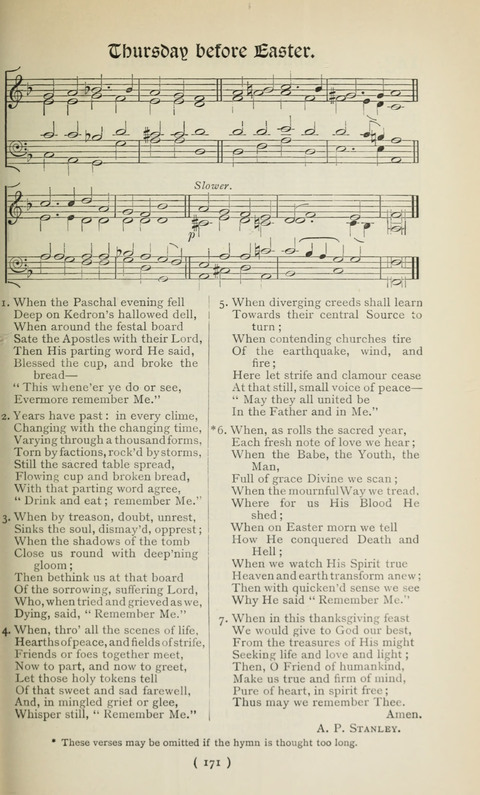 The Westminster Abbey Hymn-Book: compiled under the authority of the dean of Westminster page 171