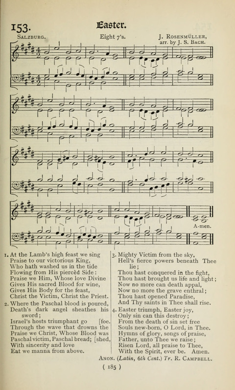 The Westminster Abbey Hymn-Book: compiled under the authority of the dean of Westminster page 185
