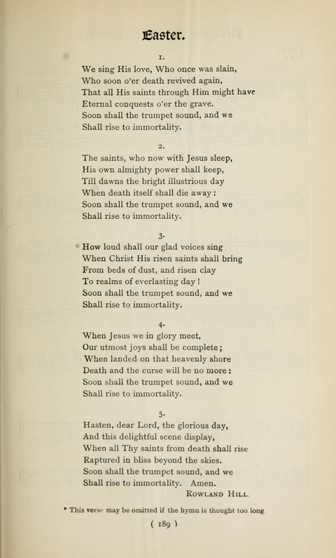 The Westminster Abbey Hymn-Book: compiled under the authority of the dean of Westminster page 189