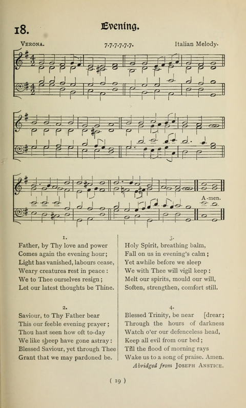The Westminster Abbey Hymn-Book: compiled under the authority of the dean of Westminster page 19