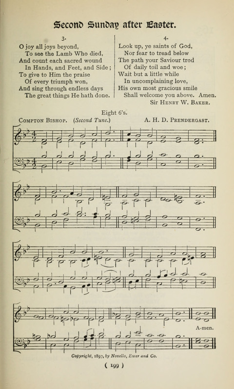The Westminster Abbey Hymn-Book: compiled under the authority of the dean of Westminster page 199