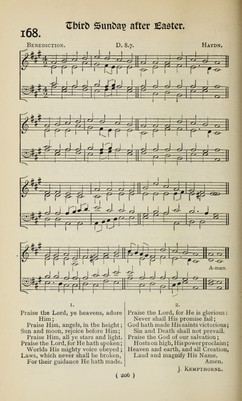 The Westminster Abbey Hymn-Book: compiled under the authority of the dean of Westminster page 206
