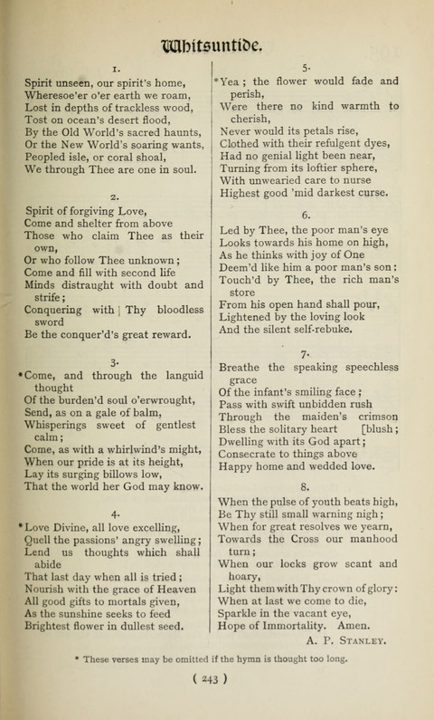 The Westminster Abbey Hymn-Book: compiled under the authority of the dean of Westminster page 243
