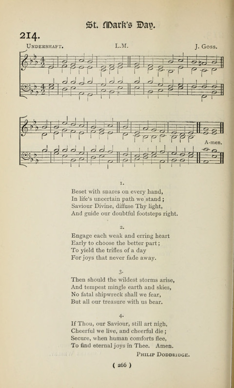 The Westminster Abbey Hymn-Book: compiled under the authority of the dean of Westminster page 266