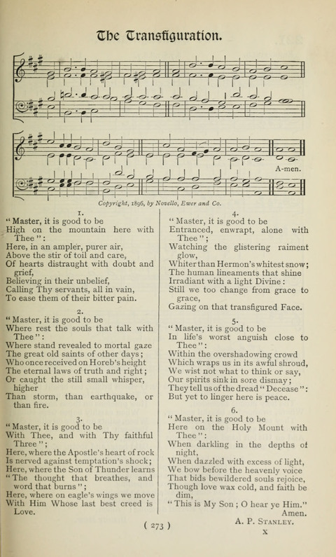 The Westminster Abbey Hymn-Book: compiled under the authority of the dean of Westminster page 273