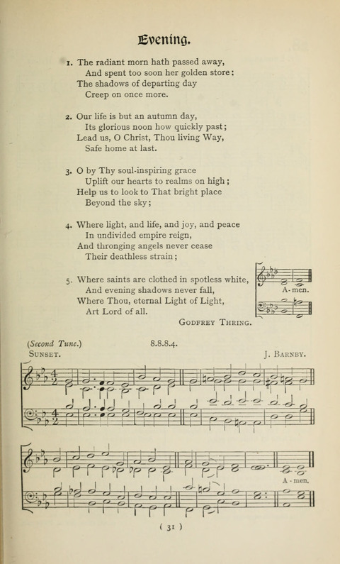 The Westminster Abbey Hymn-Book: compiled under the authority of the dean of Westminster page 31