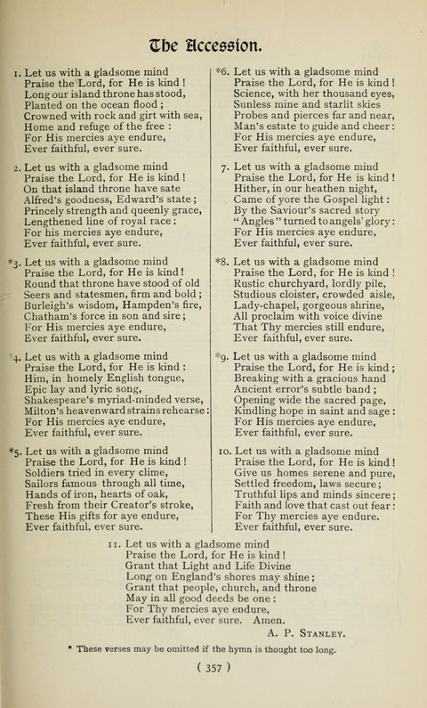 The Westminster Abbey Hymn-Book: compiled under the authority of the dean of Westminster page 357