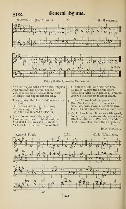The Westminster Abbey Hymn-Book: compiled under the authority of the dean of Westminster page 374