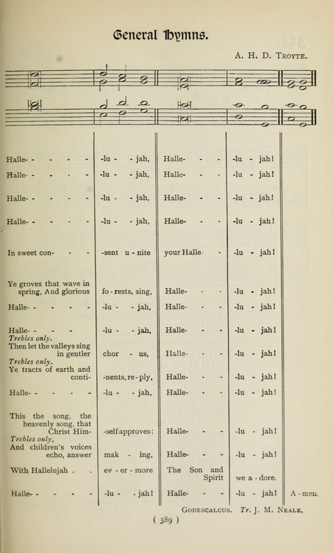 The Westminster Abbey Hymn-Book: compiled under the authority of the dean of Westminster page 389