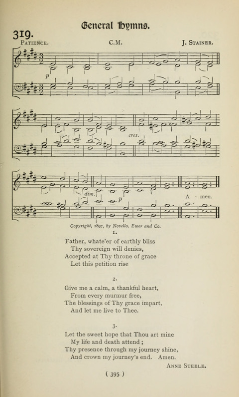 The Westminster Abbey Hymn-Book: compiled under the authority of the dean of Westminster page 395