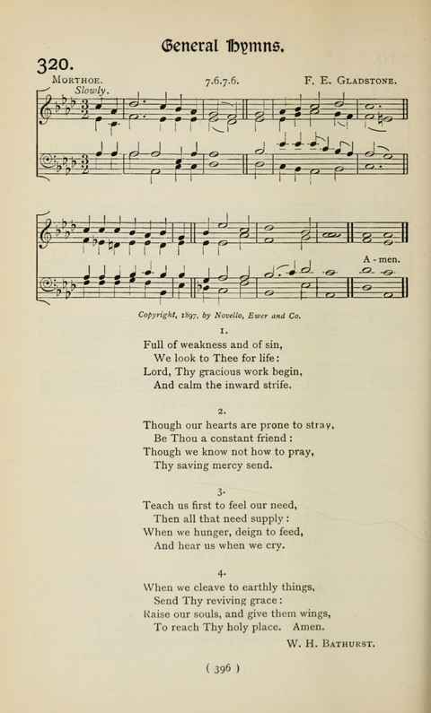 The Westminster Abbey Hymn-Book: compiled under the authority of the dean of Westminster page 396