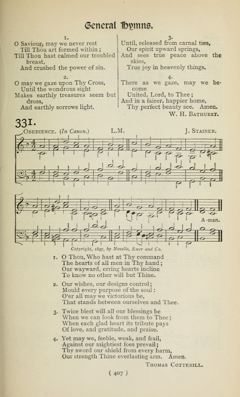 The Westminster Abbey Hymn-Book: compiled under the authority of the dean of Westminster page 407