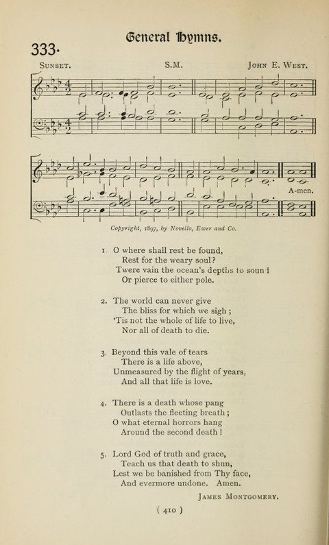 The Westminster Abbey Hymn-Book: compiled under the authority of the dean of Westminster page 410