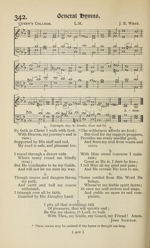 The Westminster Abbey Hymn-Book: compiled under the authority of the dean of Westminster page 420