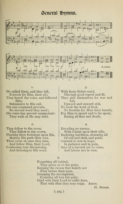 The Westminster Abbey Hymn-Book: compiled under the authority of the dean of Westminster page 423