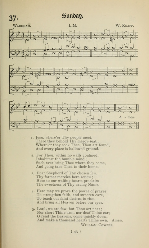 The Westminster Abbey Hymn-Book: compiled under the authority of the dean of Westminster page 43